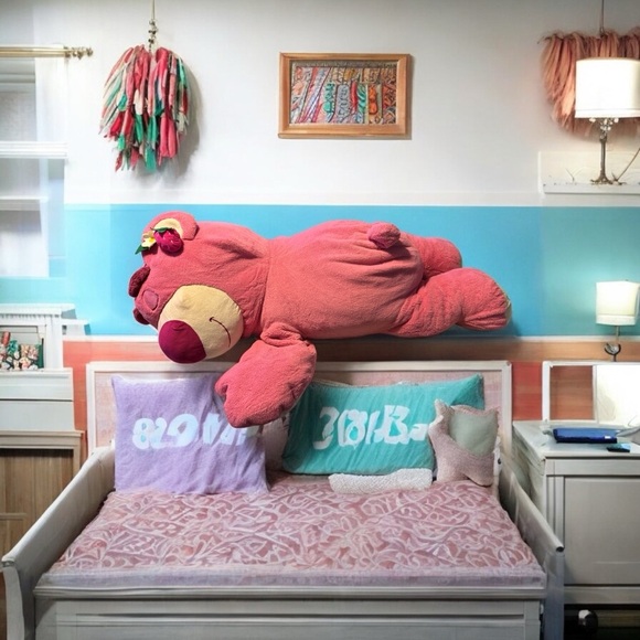 Disney Other - Disney Toy Story 3 Lotso Plush Jumbo Sleeping Bear Stuff Animal 47" Long